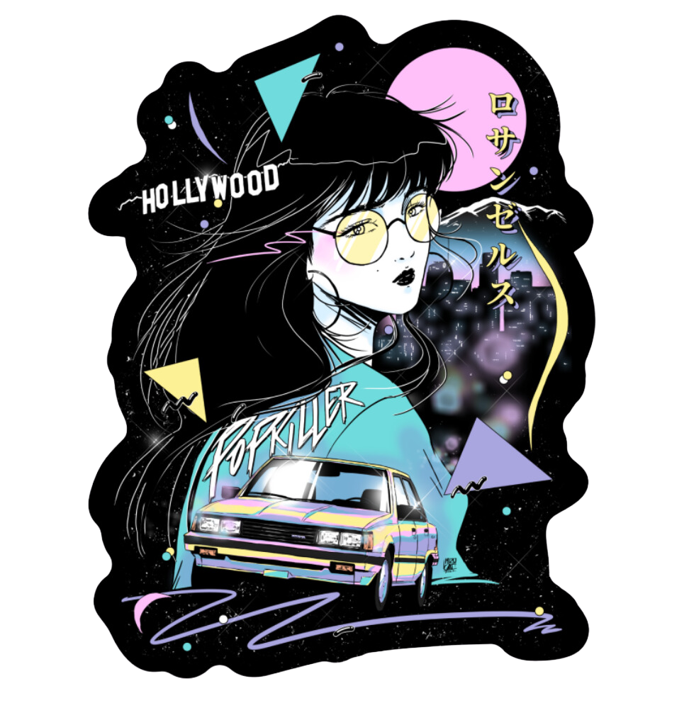 Popkiller Artist Series Mizucat Los Angeles Sticker