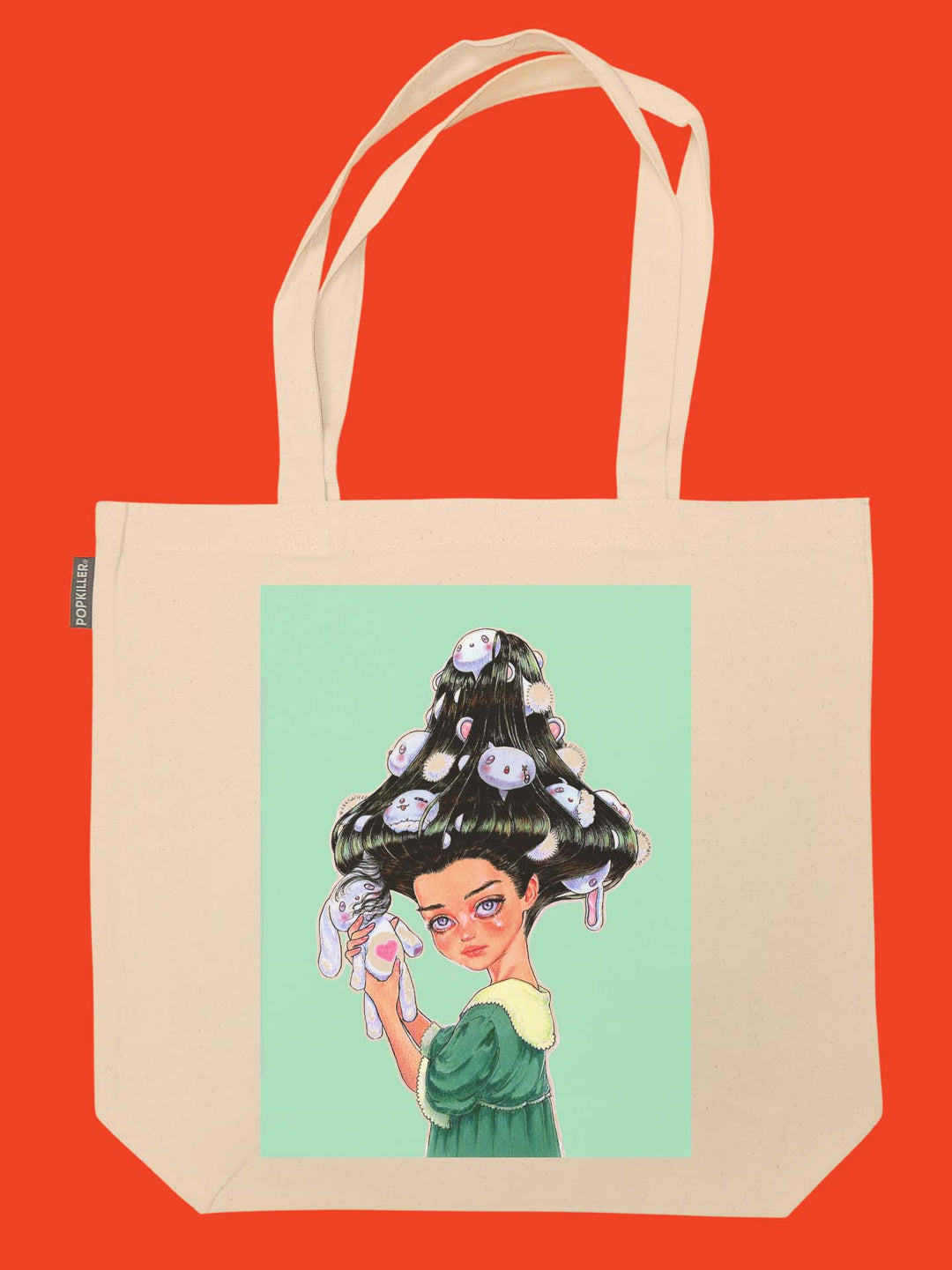 Popkiller Artist Series Cogumeli Mushroom Girl Tote Bag
