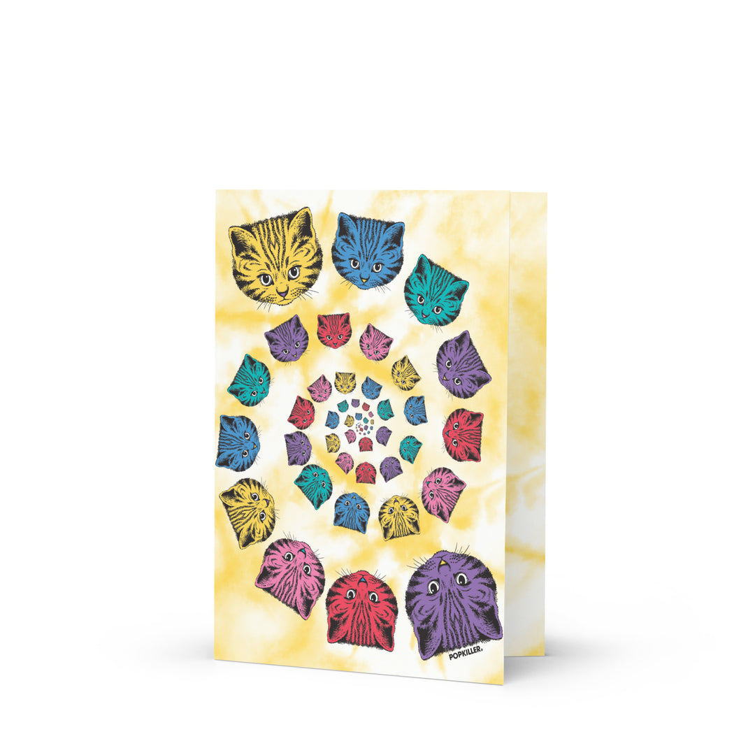 Spiral Cats Greeting Card