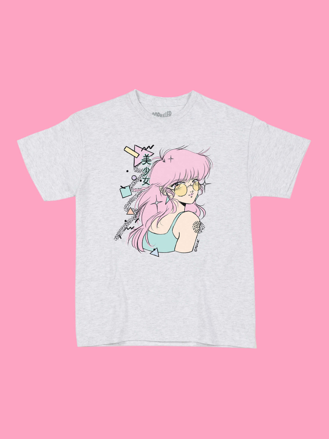 Pink kawaii shoujo anime t-shirt.