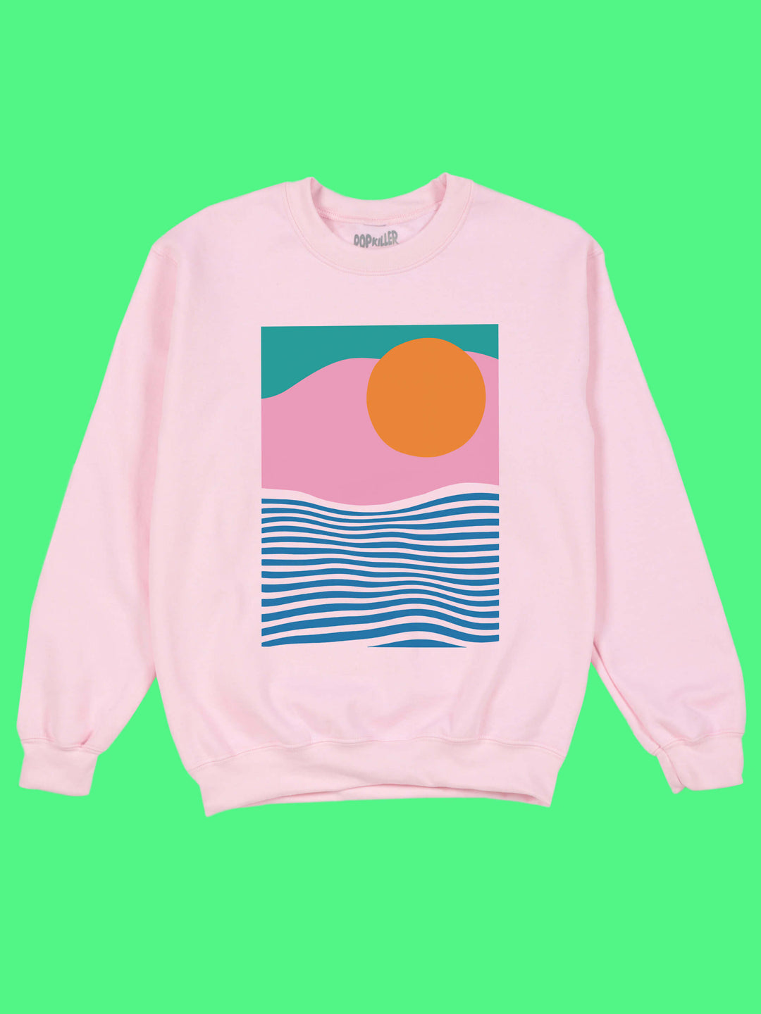 Vaporwave sunset pink sweater.