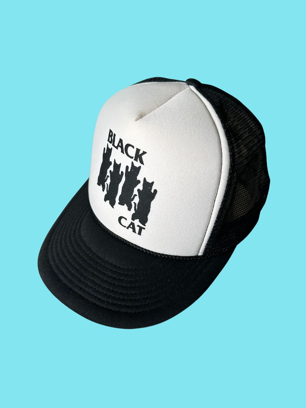 Black Cat Mesh Hat