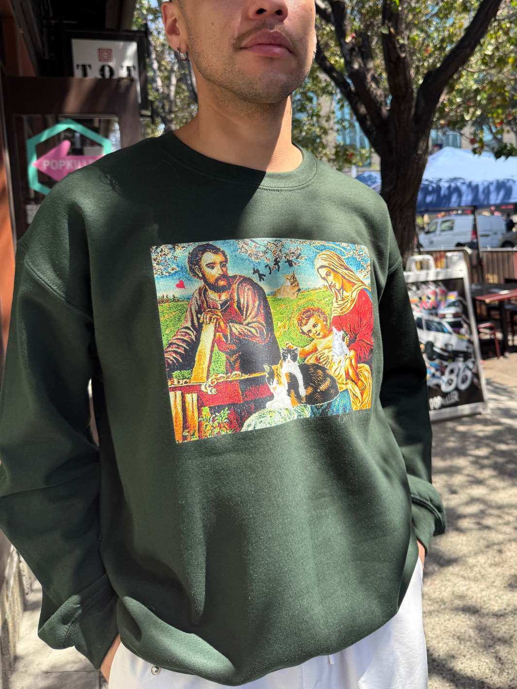 Popkiller Artist Series Sakibomb Cat Holic Family Sweatshirt