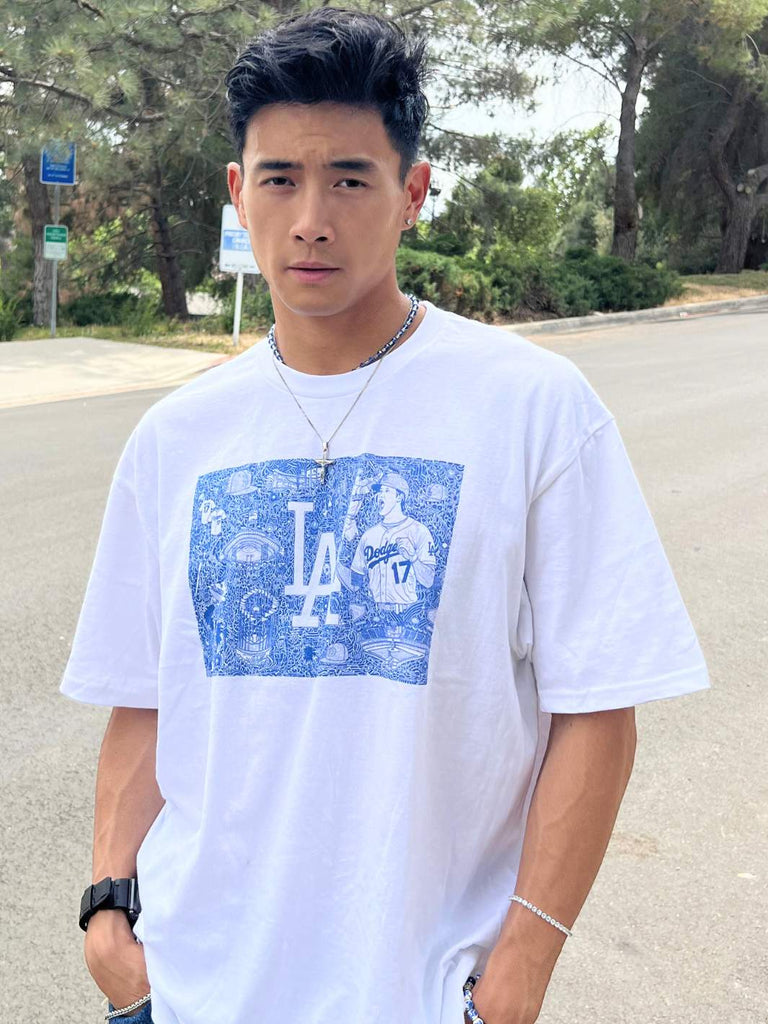 Popkiller Artist Series Daisuke Okamoto Let's Go Dodgers Classic T-shi