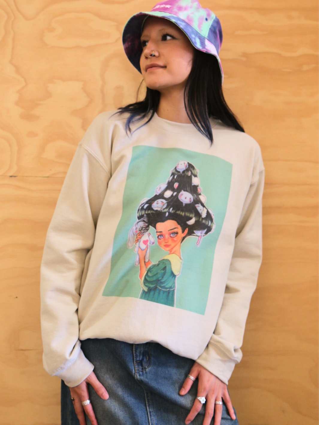 Popkiller Artist Series Cogumeli Mushroom Girl Pullover Sweatshirt