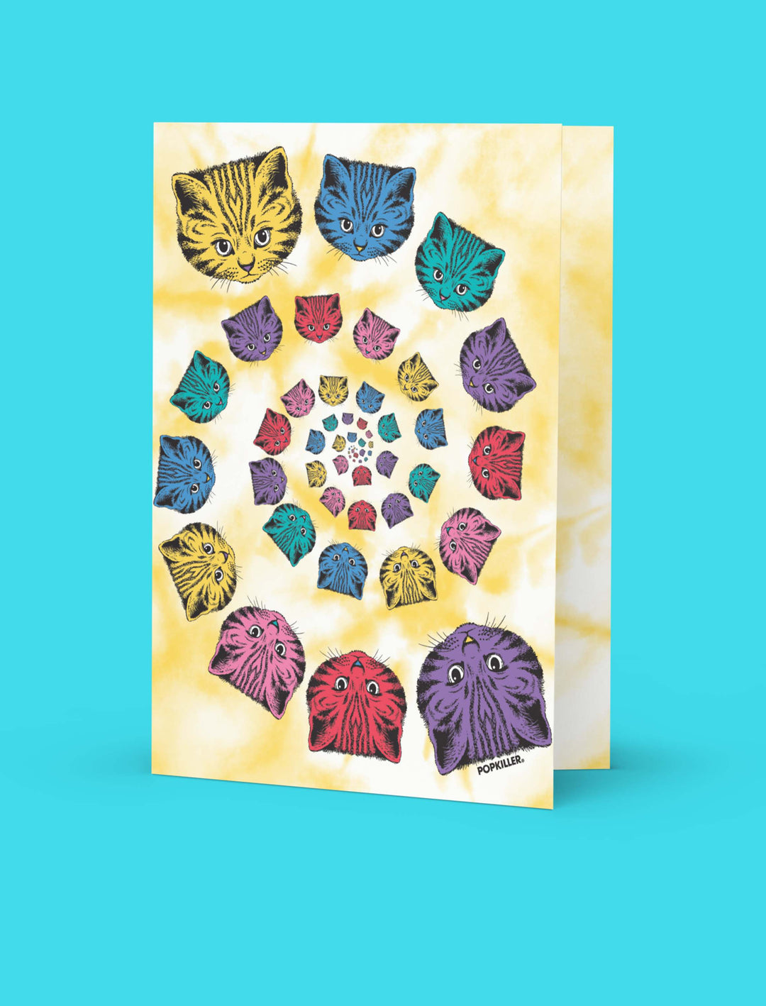 Spiral Cats Greeting Card