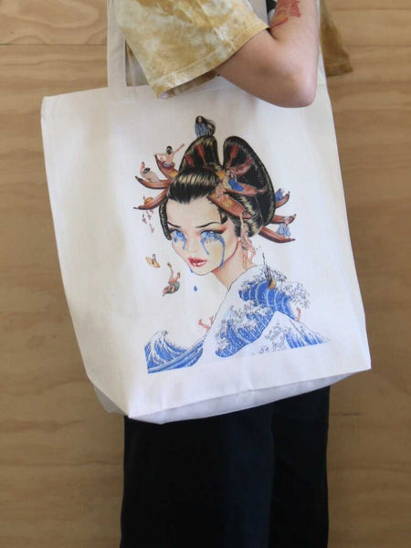 【数量限定】 Artist Komplex Gumjunge Dog Tote Bag Black Art M Pet Printed Tote Bag - Doggy Denim Prt | Kipling