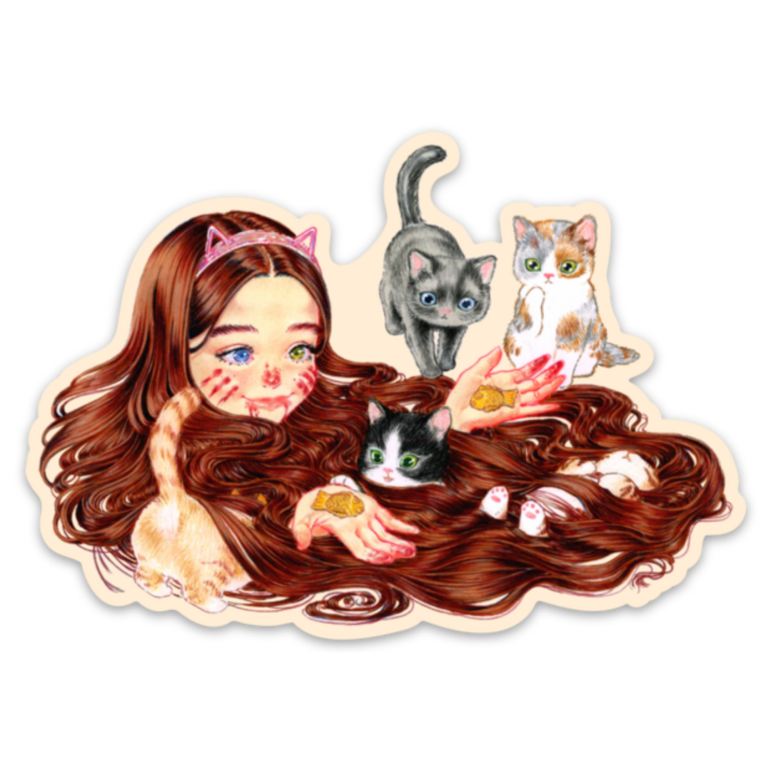 Popkiller Artist Series Cogumeli Kitty Pool Sticker