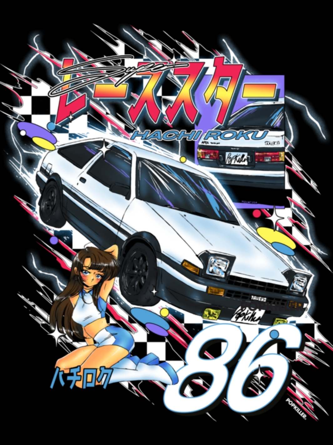 Popkiller Artist Series Mizucat Hachiroku Racing Poster
