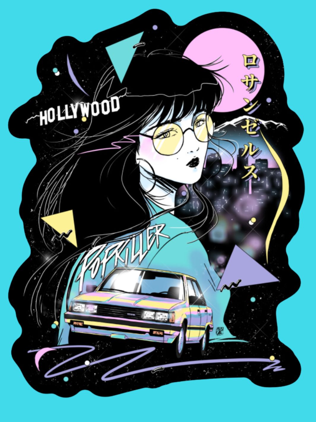 Popkiller Artist Series Mizucat Los Angeles Sticker