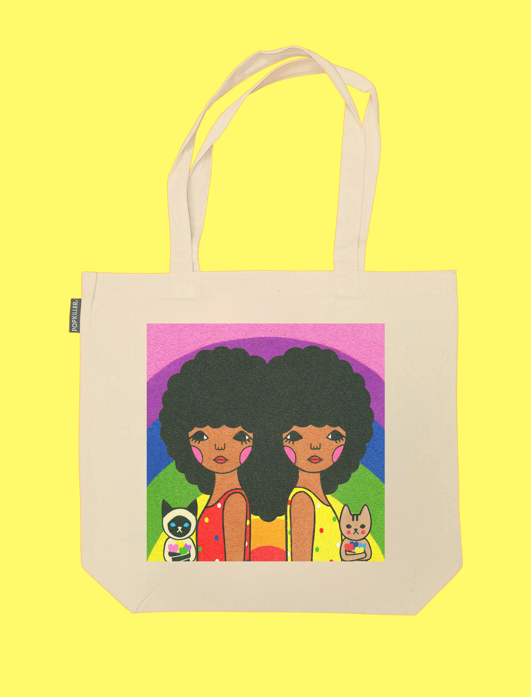 Popkiller Artist Series Naoshi We Love Rainbow Tote Bag