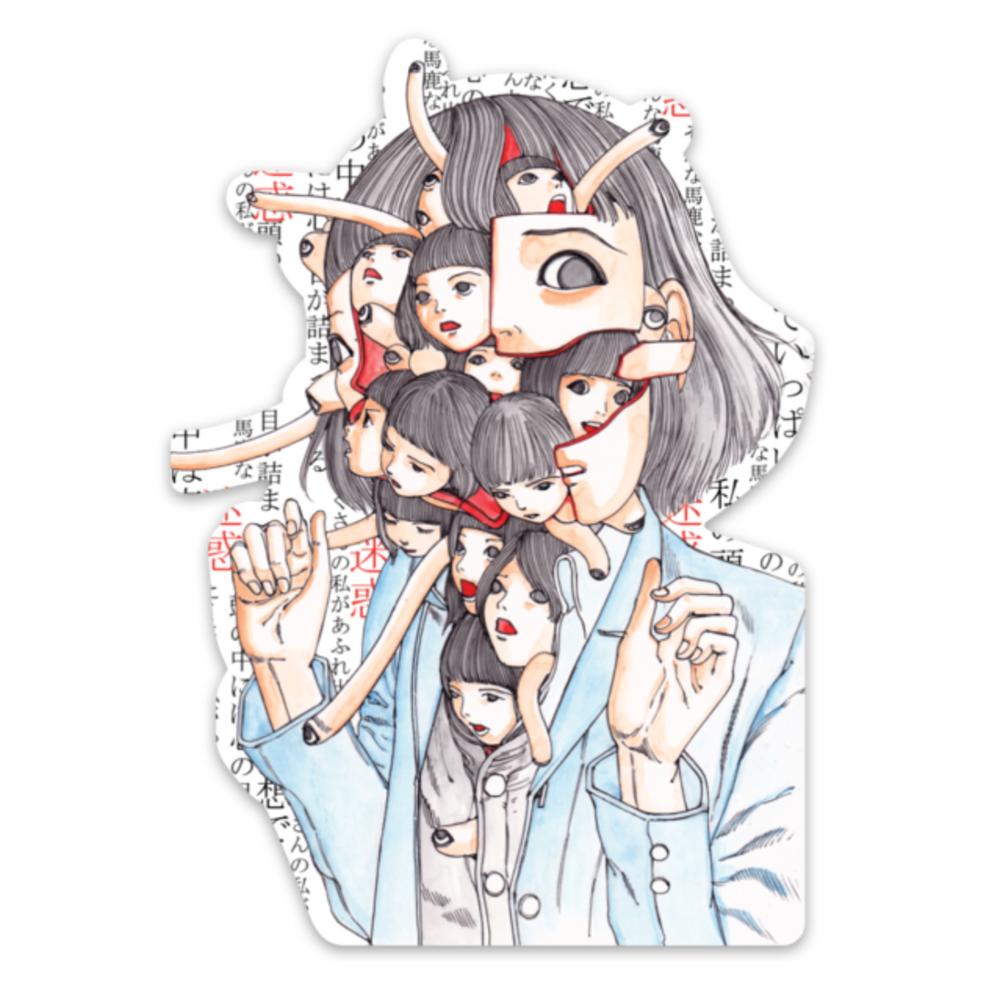 Popkiller Artist Series Shintaro Kago Schoolgirl Decomposition Sticker