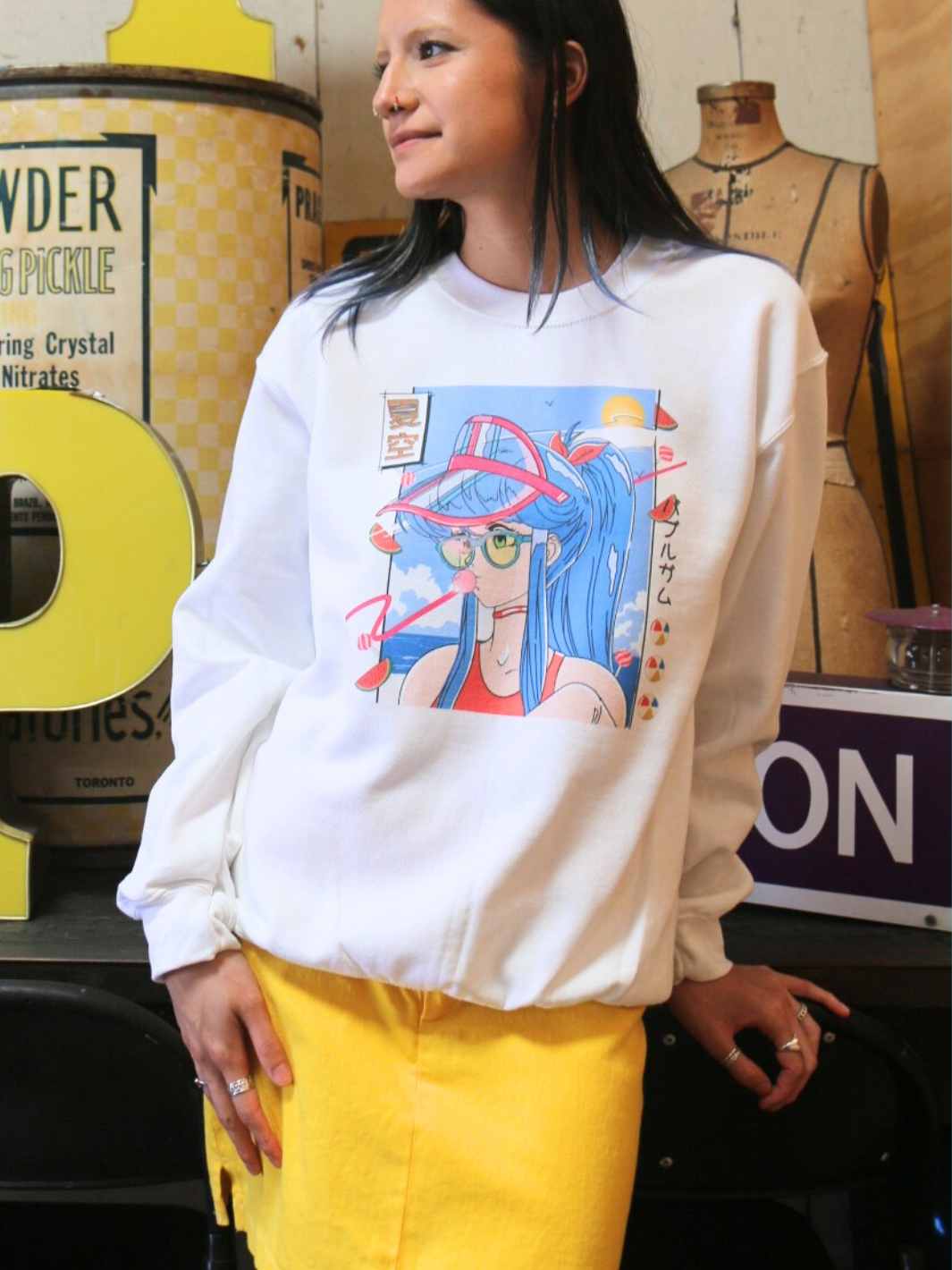 Popkiller Artist Series Jeremy Gdalia Summer Bubblegum Pullover Sweatshirt