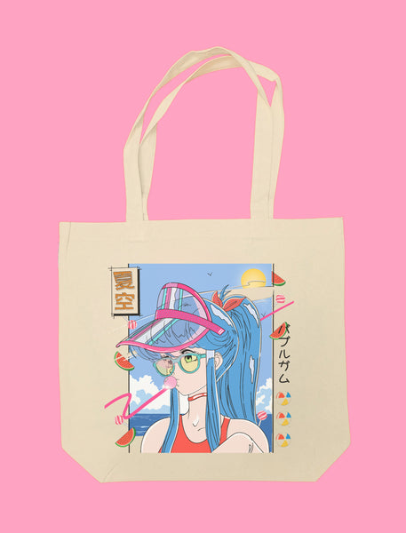 Popkiller Artist Series Jeremy Gdalia Summer Bubblegum Tote Bag