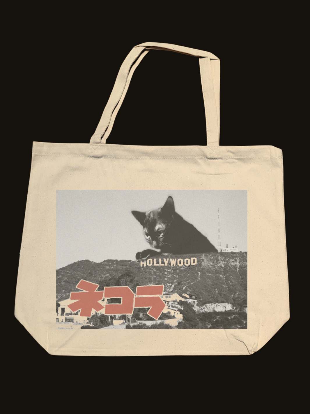 Popkiller Artist Series Kenji Mera Hollywood Meow Tote Bag