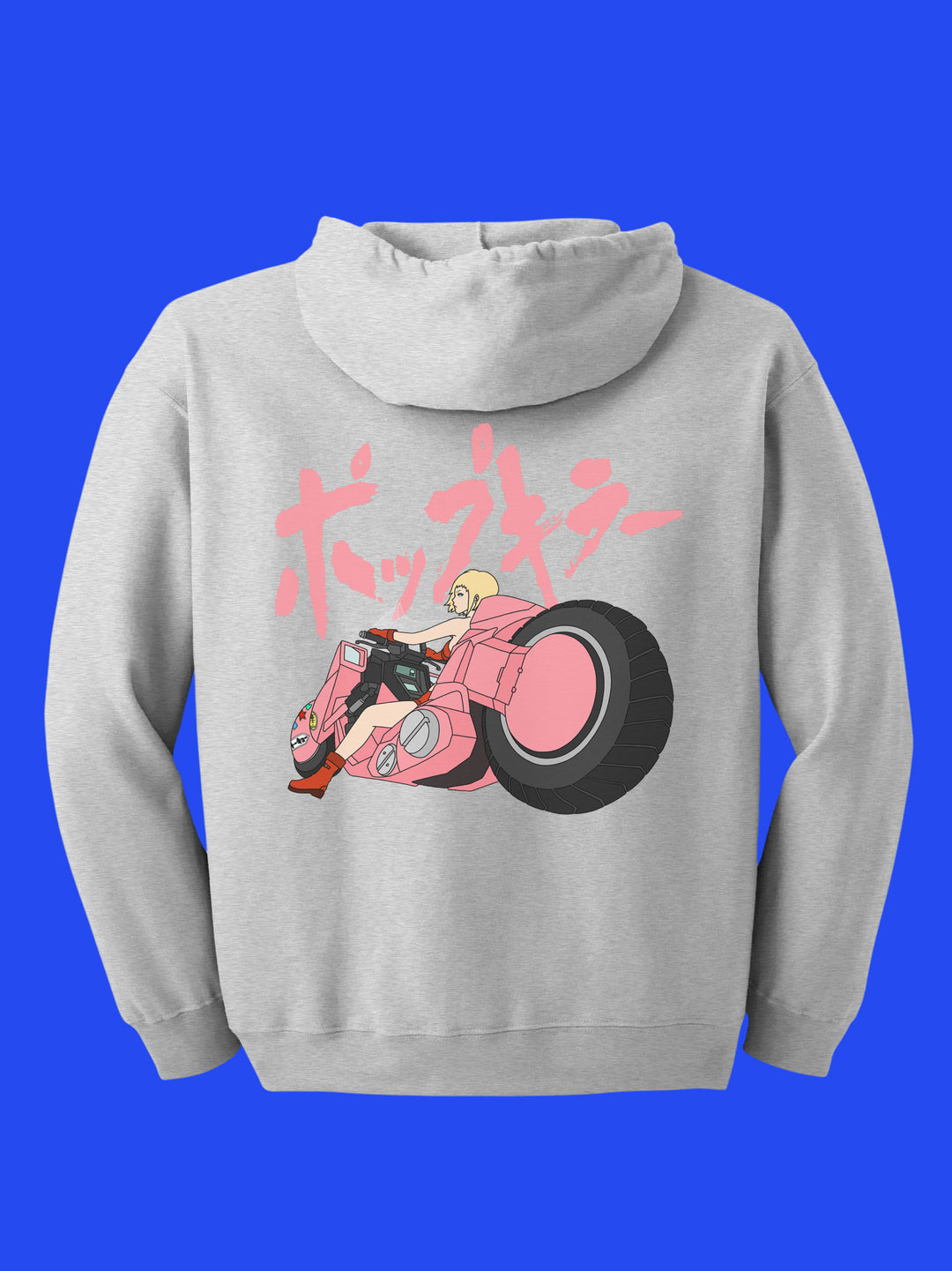 Popkiller Artist Series Sagaken Pink Motorcycle Zip Up Hoodie