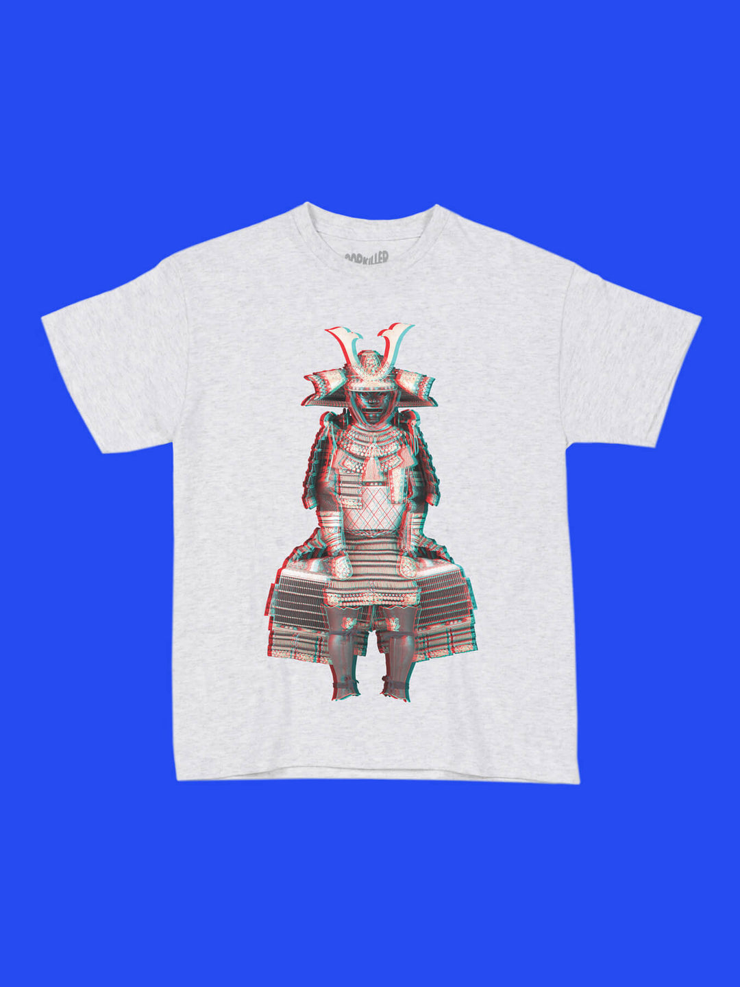 3D samurai armor graphic tshirt.