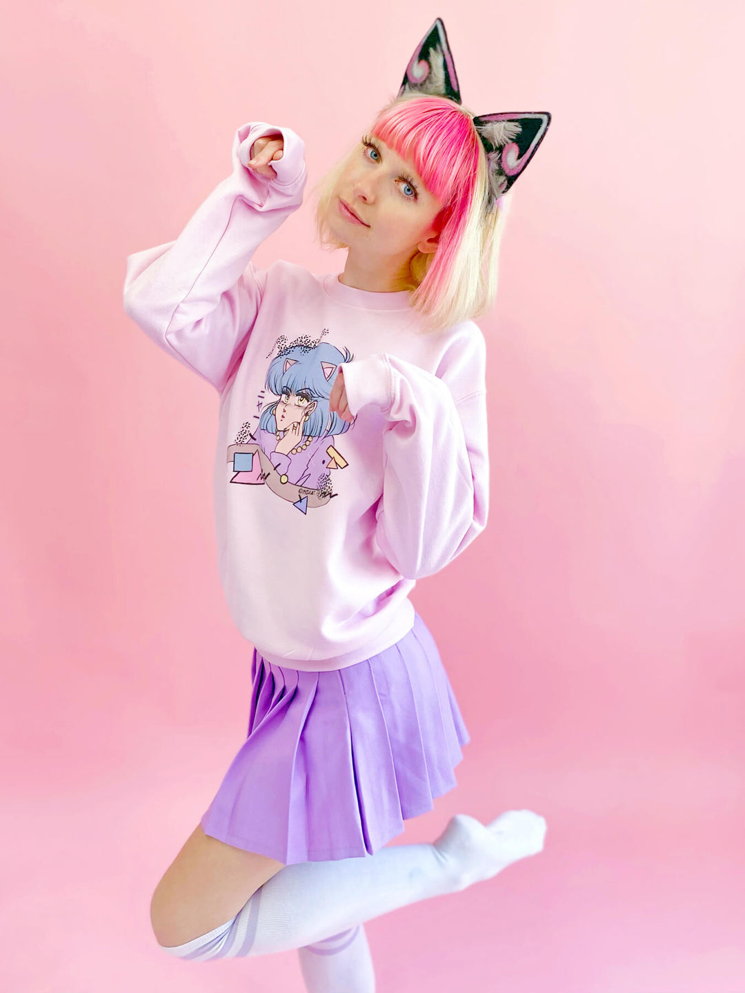 Kawaii gamer girl anime sweater.