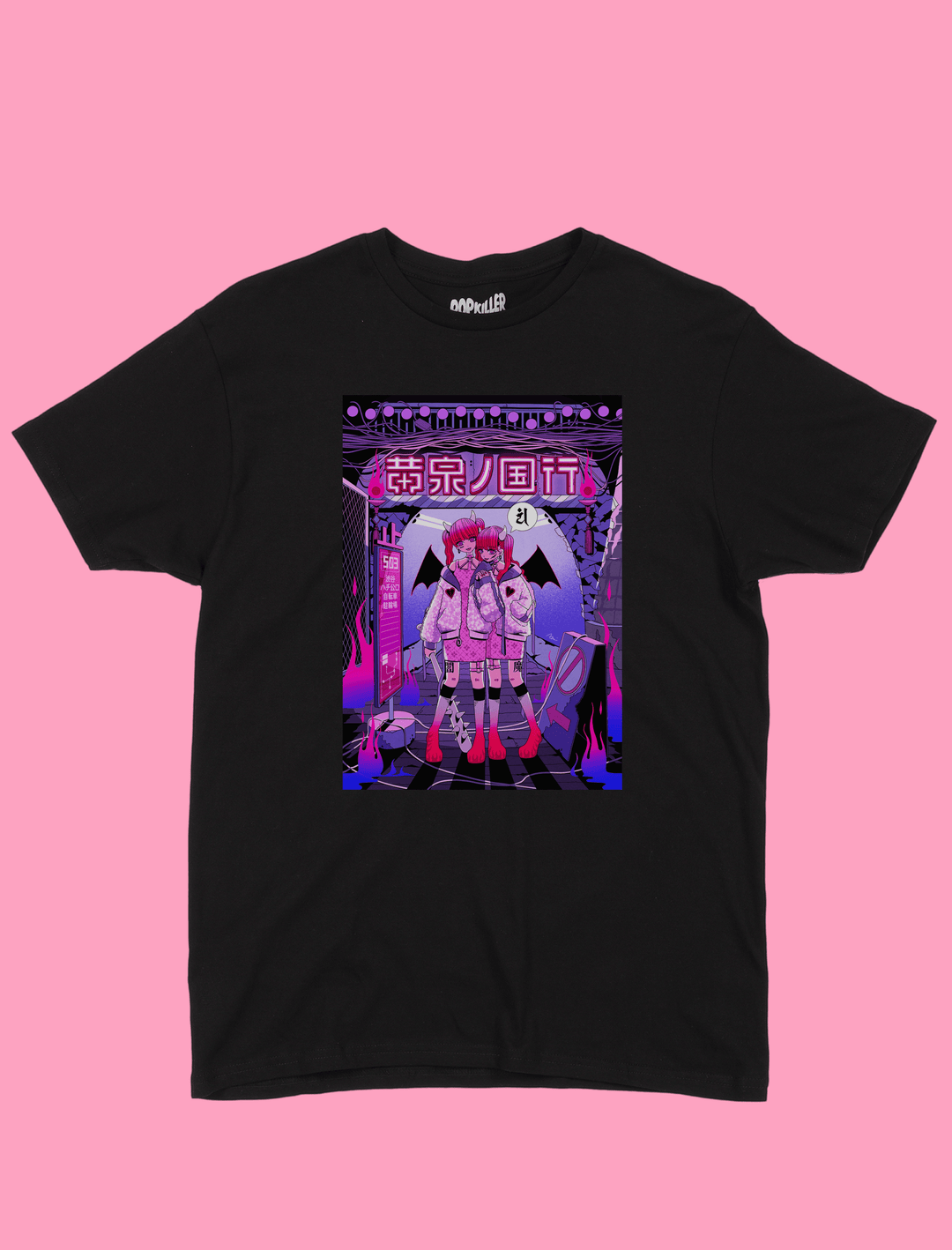 Popkiller Artist Series A.Yami Enma Twin Devil Girls Classic T-shirt
