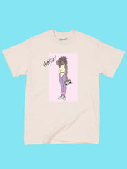 Pastel kawaii 80s anime girl tee.