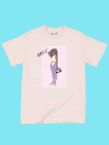 Pastel kawaii 80s anime girl tee.