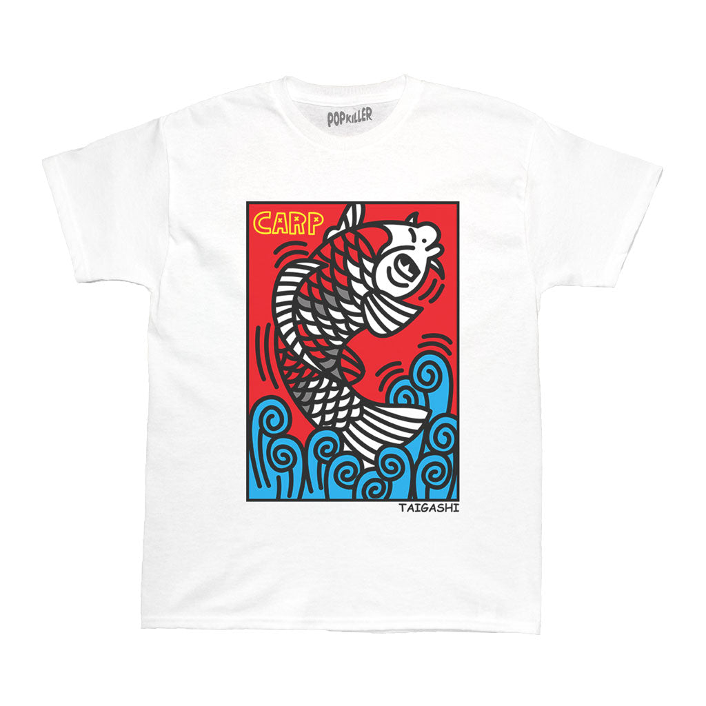 Japanese carp graphic t-shirt.