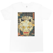 Ancient Japanese cat graphic t-shirt.