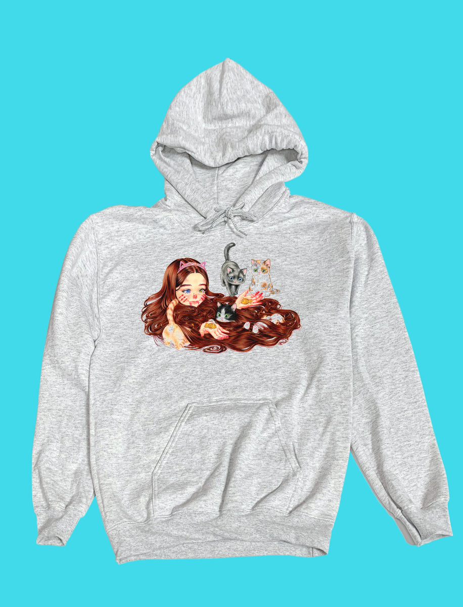 Popkiller Artist Series Cogumeli Kitty Pool Pullover Hoodie