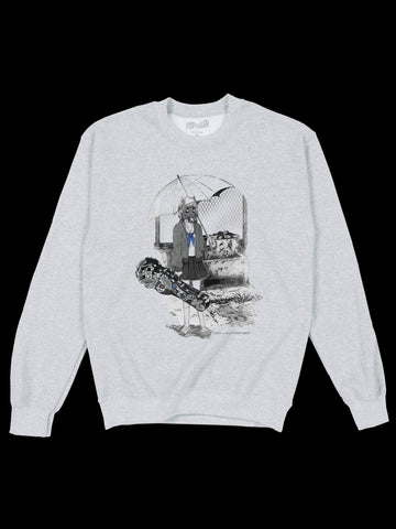 Goth anime schoolgirl sweatshirt.