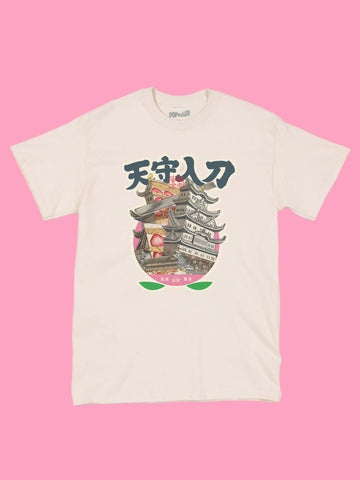 Kawaii cake castle Japanese t-shirt.