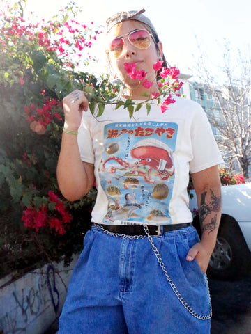 Takoyaki graphic tee by Japanese artist Anraku.