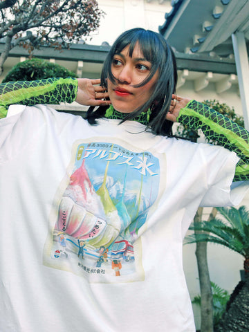 Japanese shaved ice graphic tee by artist Anraku.