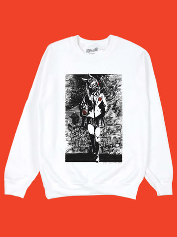 Goth bunny girl anime sweater.