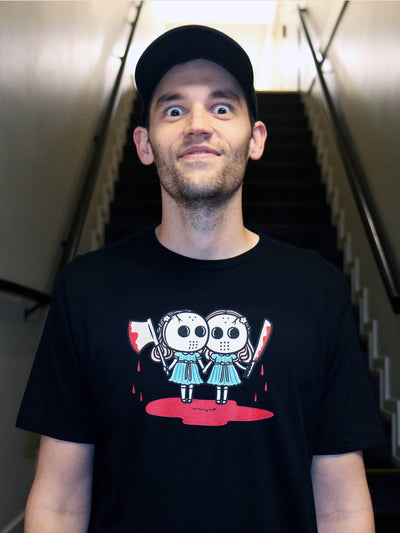 Serial killer graphic t-shirt by Japanese artist Mizna Wada.