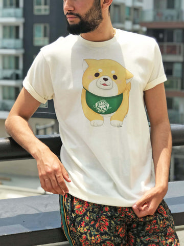 Kawaii shiba inu graphic tee by Japanese artist Mochishiba.