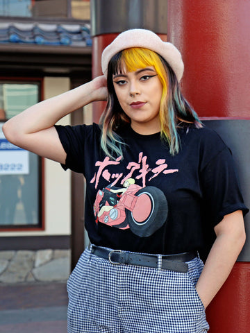 Popkiller Artist Series Sagaken Pink Motorcycle Classic T-shirt