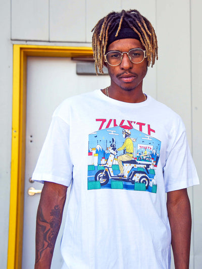 Retro anime girl graphic t-shirt by Japanese artist Sci Fi Girl.