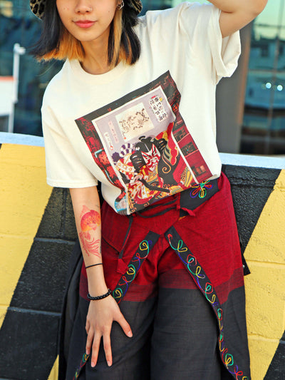 Neo Tokyo samurai graphic t-shirt.