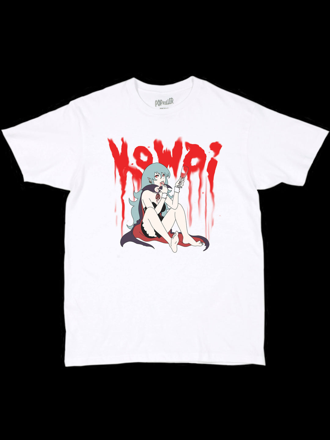 Kowai anime vampire graphic t-shirt.