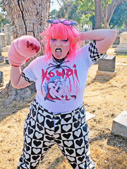 Anime vampire girl graphic t-shirt.