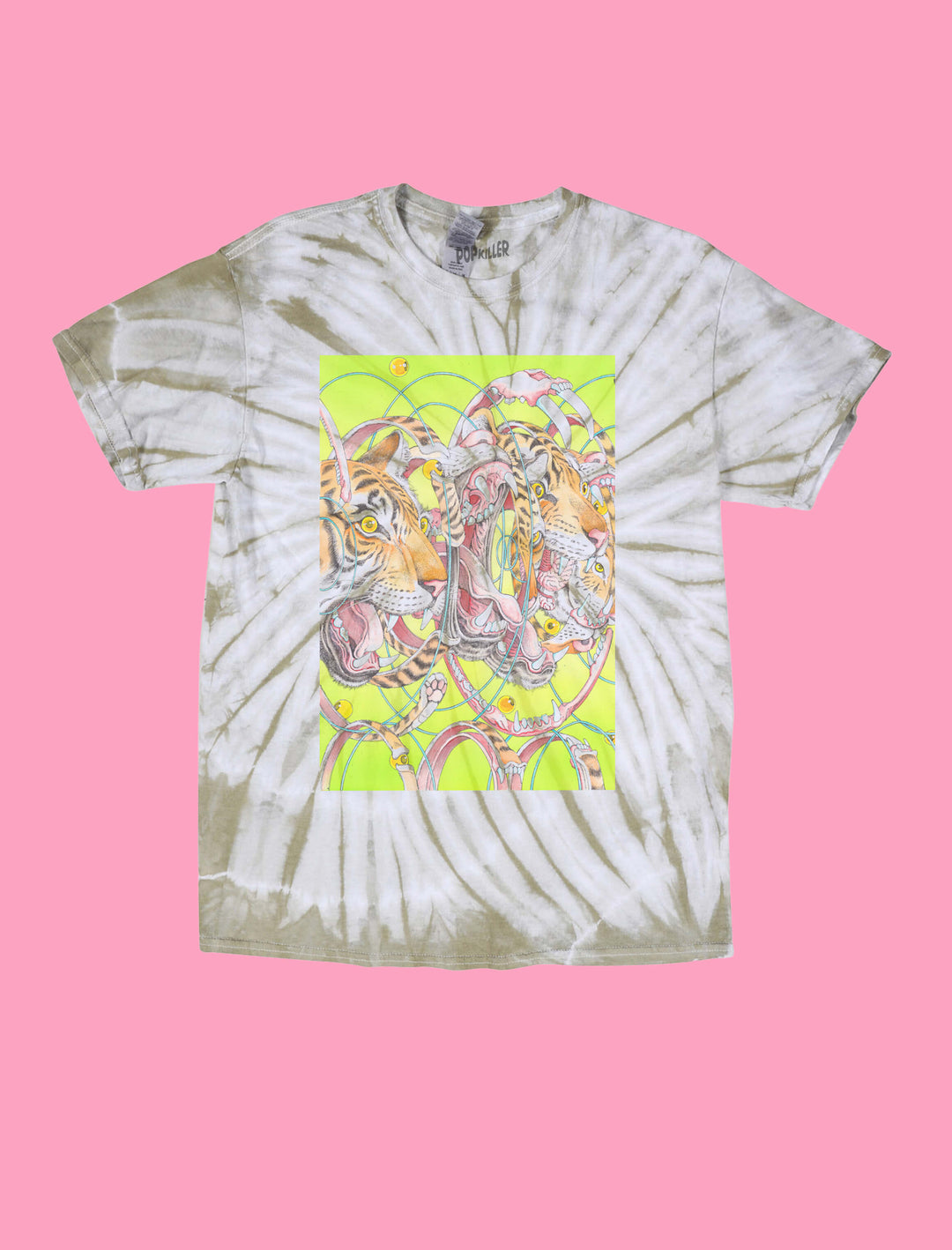 Popkiller Artist Series Shintaro Kago Tiger Factorization Tie Dye Classic T-shirt