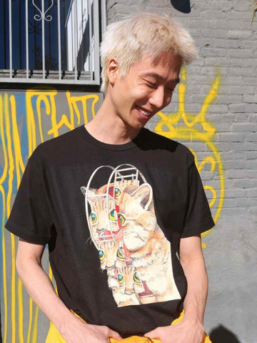 Popkiller Artist Series Shintaro Kago Cat Ferris Wheel Classic T-shirt