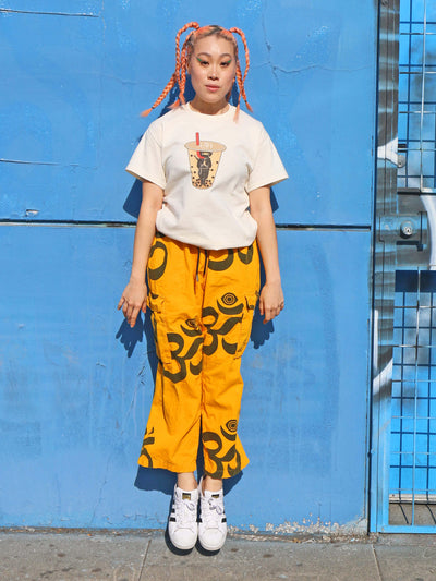 Unisex graphic tee with kawaii boba tea by Los Angeles artist Naoshi.