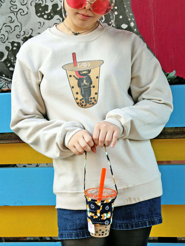 Kawaii boba tea ninja sweater.