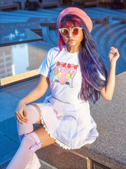 Casual lolita anime heart t-shirt.