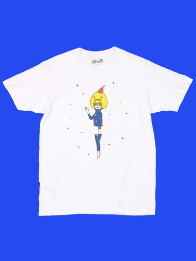 Anime alien graphic t-shirt.