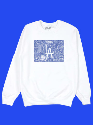Illustration of Los Angeles graphic sweater.
