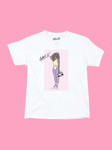 Kawaii black anime girl tee.