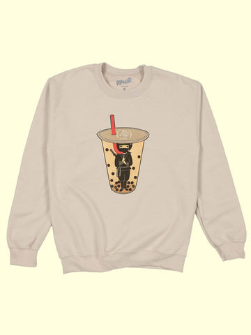 Bubble tea ninja sweatshirt.