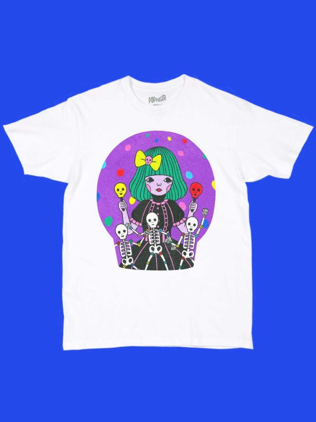 Popkiller Artist Series Naoshi Dancing Skulls Classic T-shirt